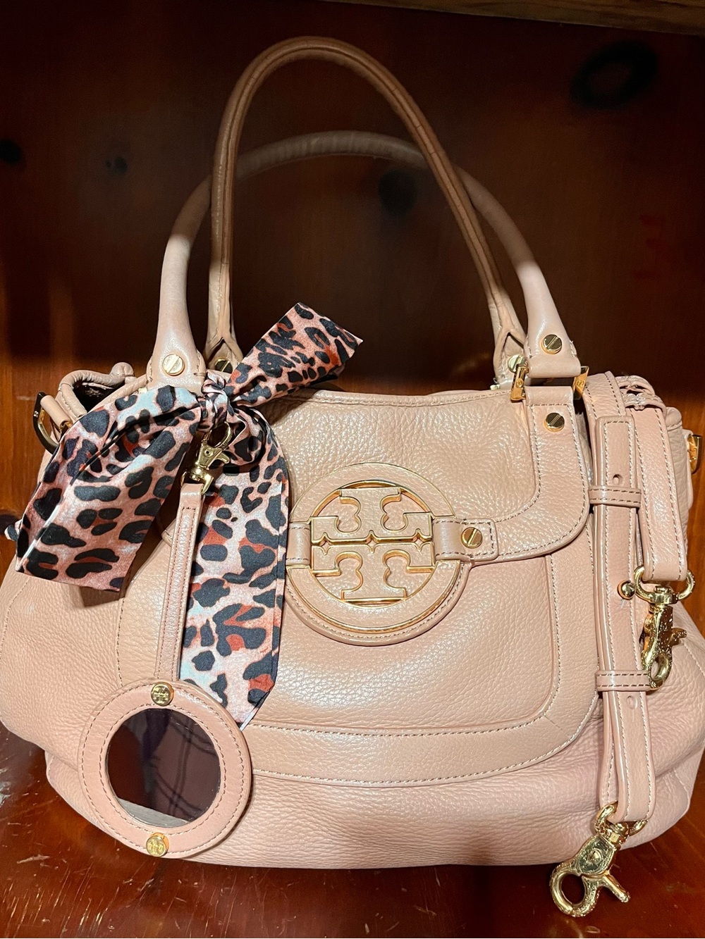 $485 Tory Burch Amanda Lg Satchel